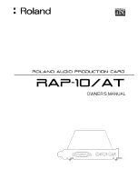 Предварительный просмотр 1 страницы Roland RAP-10/AT Owner'S Manual