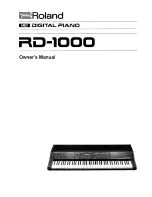 Roland RD-1000 Owner'S Manual предпросмотр