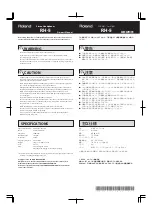 Roland RH-5 Owner'S Manual предпросмотр