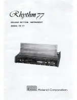 Preview for 1 page of Roland Rhythm-77 TR-77 Manual