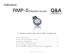 Предварительный просмотр 1 страницы Roland Rhythm Coach RMP-5 Q&A