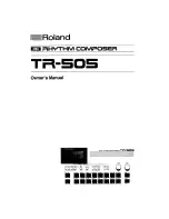 Roland Rhythm Composer TR-505 Owner'S Manual preview