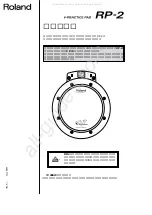 Preview for 1 page of Roland RP-2 Owner'S Manual