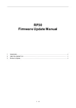 Preview for 1 page of Roland RP30 Firmware Update Manual