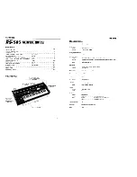 Preview for 1 page of Roland RS-505 Service Notes