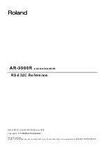 Roland RSS AR-3000R Owner'S Manual preview