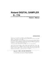 Предварительный просмотр 5 страницы Roland S-770 Owner'S Manual