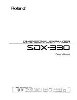 Roland SDX-330 Owner'S Manual preview