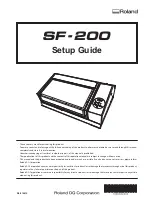 Roland SF-200 Setup Manual preview