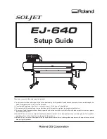 Roland Soljet EJ-640 Setup Manual preview