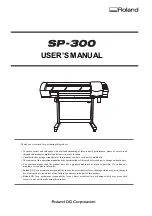 Roland SP-300 User Manual preview