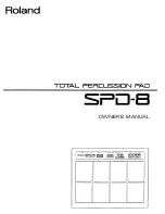 Preview for 1 page of Roland SPD-8 Owner'S Manual