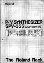 Roland SPV-355 Owner'S Manual preview