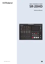 Roland SR-20HD Reference Manual preview