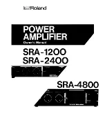 Preview for 1 page of Roland SRA-1200 Owner'S Manual