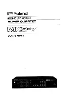 Preview for 1 page of Roland super quartet mks-7 Owner'S Manual