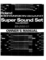 Roland Super Sound Set SR-JV80-07 Owner'S Manual preview