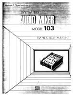 Roland System 100 - 103 Instruction Manual preview