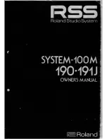 Roland System-100M 190 Owner'S Manual preview