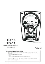 Roland TD-11 Owner'S Manual предпросмотр