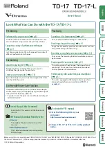 Preview for 1 page of Roland TD-17 Owner'S Manual