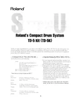 Preview for 1 page of Roland TD-5 Kit Manual