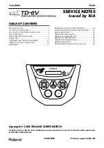 Preview for 1 page of Roland TD-6V Service Notes