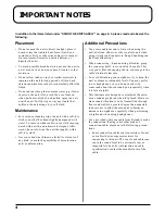 Preview for 4 page of Roland TD-8KV Owner'S Manual