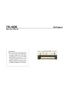 Roland TR-606 Operation Manuals preview