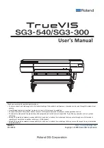 Preview for 1 page of Roland TrueVIS SG3-300 User Manual