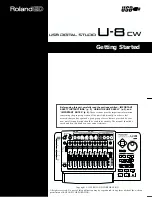 Предварительный просмотр 1 страницы Roland U-8CW Getting Started Manual