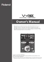 Roland V-4EX Owner'S Manual preview