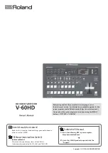 Preview for 1 page of Roland V-60HD Owner'S Manual