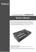 Roland V-800HD MKII Owner'S Manual preview