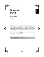 Preview for 3 page of Roland V-Accordion FR-1 Quick Start Manual