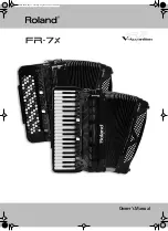 Предварительный просмотр 1 страницы Roland V-Accordion FR-7X Owner'S Manual