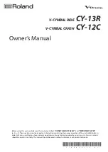 Roland V-Drums CY-12C Owner'S Manual preview