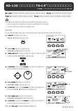 Preview for 1 page of Roland V-Drums KD-120 Settings Manual