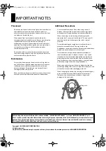 Preview for 3 page of Roland V-Drums KD-140 V-Kick Owner'S Manual