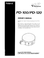 Preview for 1 page of Roland V-Drums PD-100 Owner'S Manual