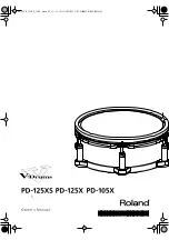 Preview for 1 page of Roland V-Drums PD-105X Owner'S Manual