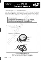 Roland V-Drums PD-85 Owner'S Manual preview