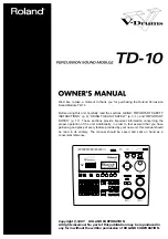 Roland V-DRUMS TD-10 Owner'S Manual preview