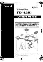 Preview for 1 page of Roland V-Drums TD-12K Owner'S Manual