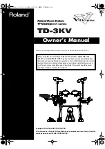 Preview for 1 page of Roland V-Drums TD-3KV Owner'S Manual