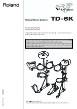 Roland V-Drums TD-6K Owner'S Manual preview