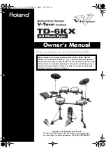 Preview for 1 page of Roland V-Drums TD-6KX Owner'S Manual