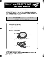 Preview for 1 page of Roland V-Drums V-Pad PD-80R Owner'S Manual