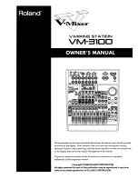 Roland V-mixing station VM-3100 Owner'S Manual preview
