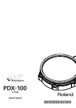 Preview for 1 page of Roland V-Pad PDX-100 Owner'S Manual